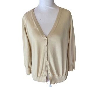 GAP Women's XL Cardigan Sweater Button Front Cotton Blend Casual Classic